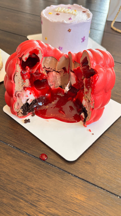 Mega raspberry mousse cake