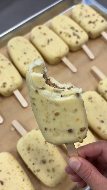 Pistachio crunch ice cream!
