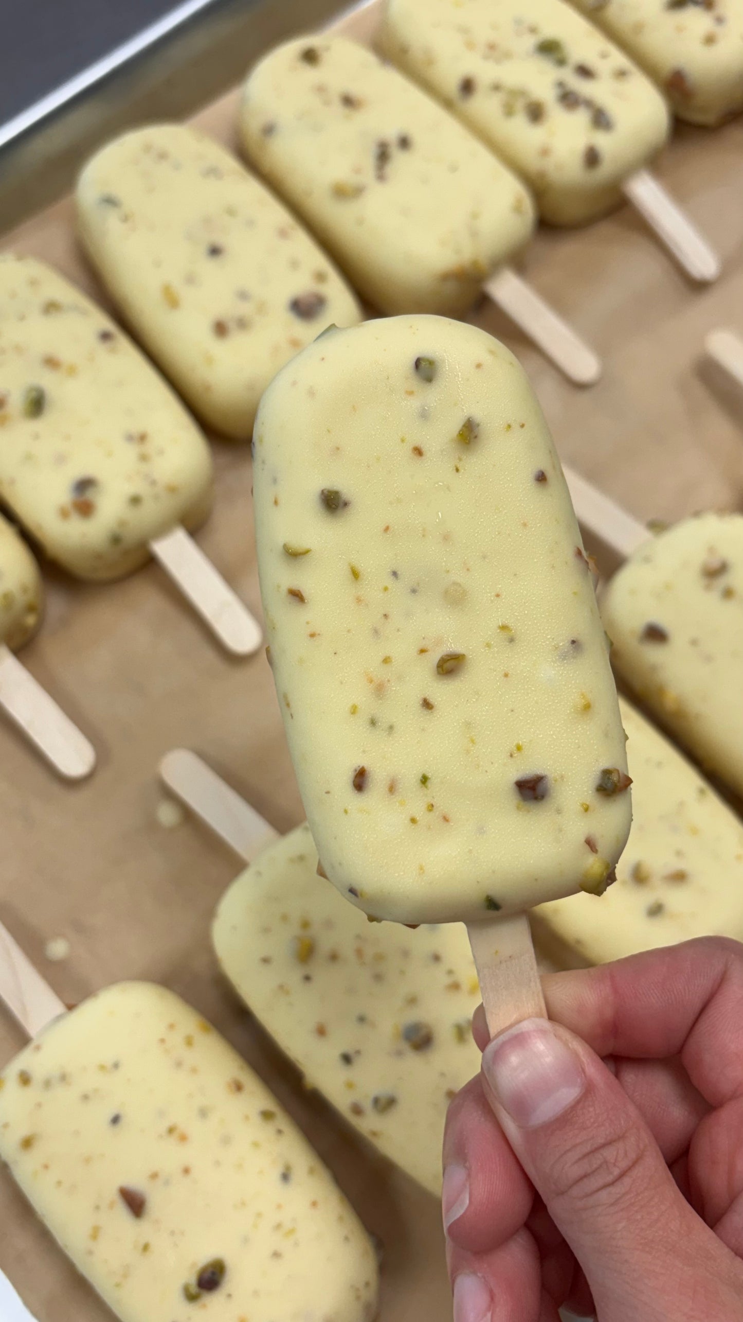 Pistachio crunch ice cream!